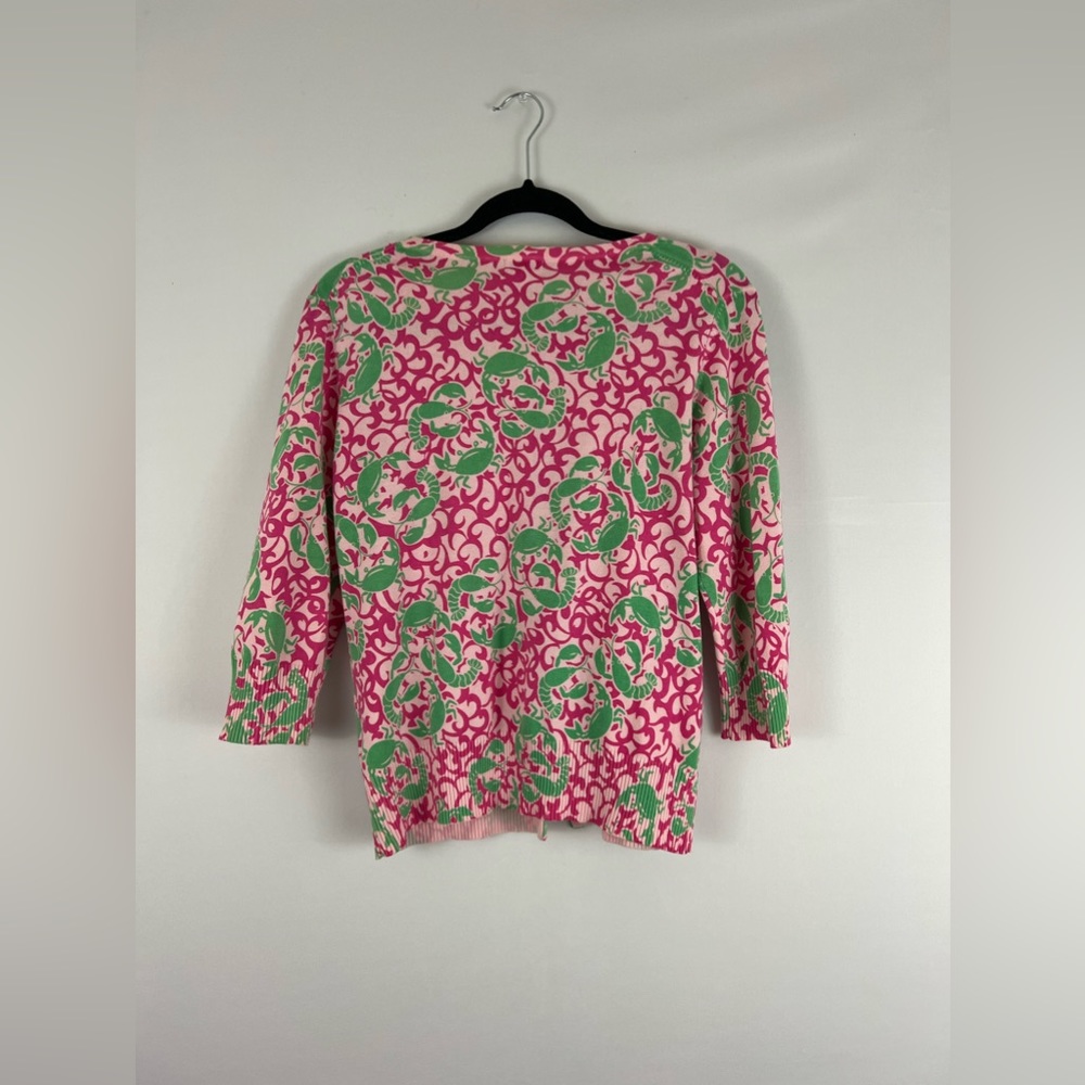 L.L. Bean 100% Cotton Lobster & Crab Cardigan – Size Medium - Picture 5 of 5